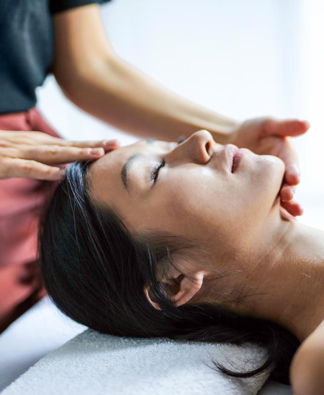 massage cranien - massage de la tête crane nuque tempe